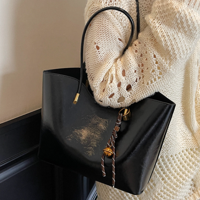 Sort Sierra shopper detaljebillede