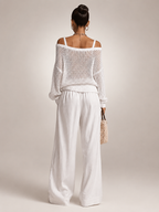 Herta | Off-Shoulder Zweiteiler-Set mit weiter Hose