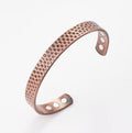 Kobberskær | Åben bangle i kobberfarvet look – Visning 01