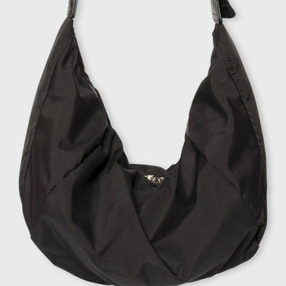 Sort Baggy nylon crossbody set fra siden