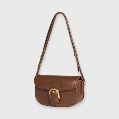 Brun Bella mini skuldertaske detaljebillede
