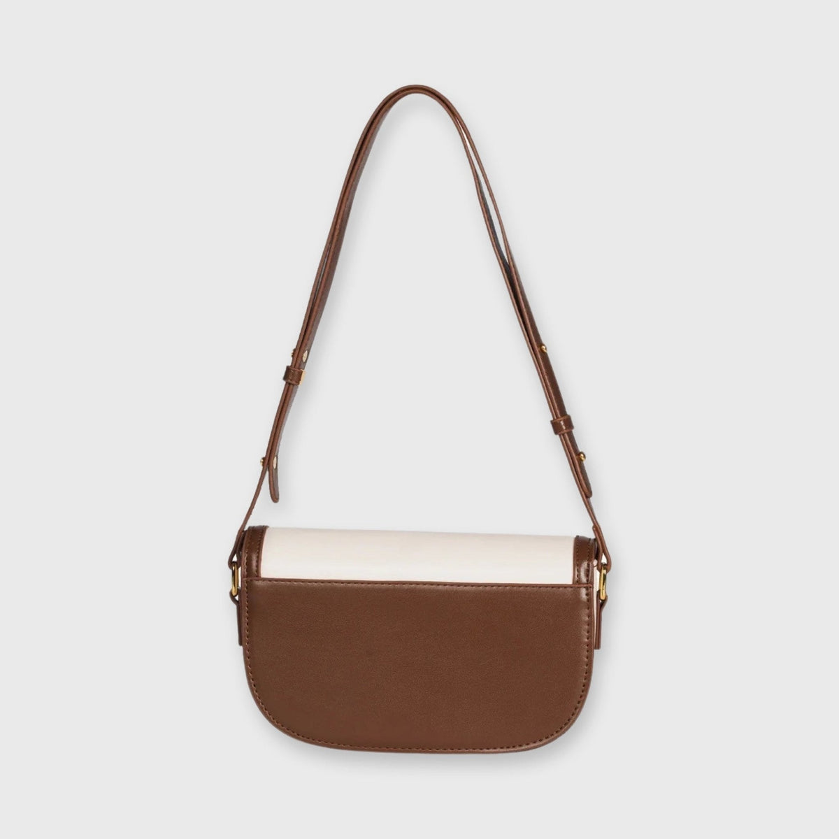 Creme/brun Bella mini skuldertaske detaljebillede