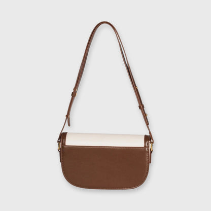 Creme/brun Bella mini skuldertaske detaljebillede