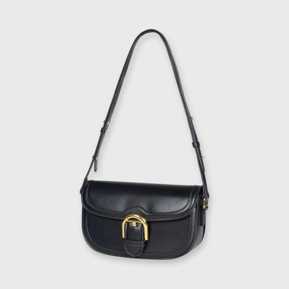 Sort Bella mini skuldertaske detaljebillede