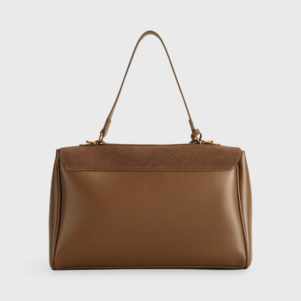 Brun Ciara Premium ruskindstaske detaljebillede