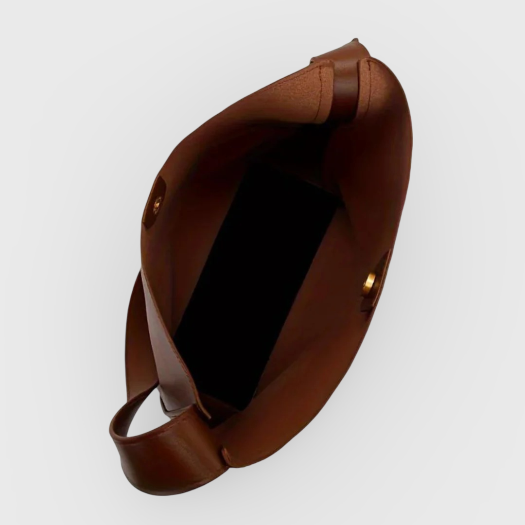Brun Classy Workday skuldertaske detaljebillede