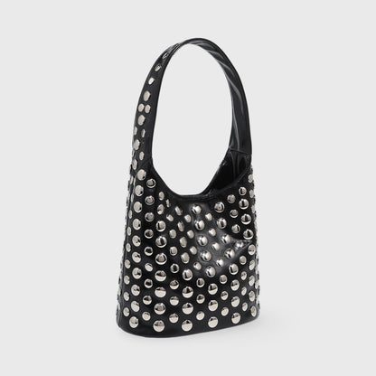 Sort Crissy bucket taske set fra siden