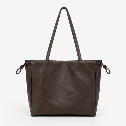 Espresso Elara soft shopper set forfra