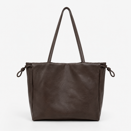 Espresso Elara soft shopper set forfra