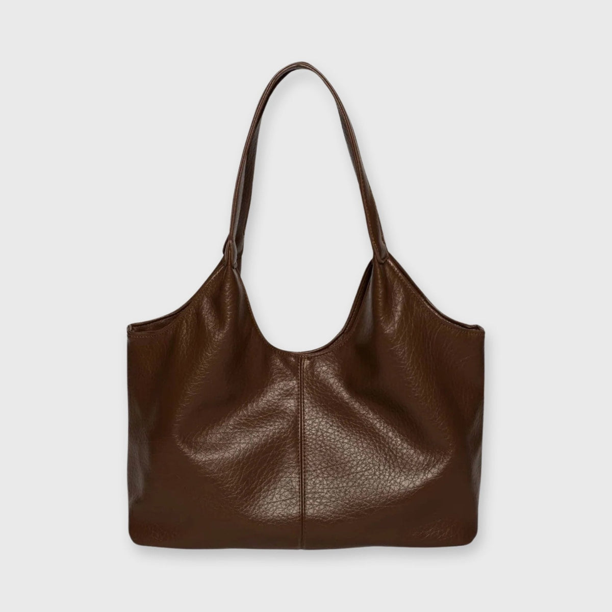 Mørkebrun Hannah shopper set forfra