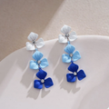 Blåblomst | Øreringe med blomster i blå nuancer – Visning 01
