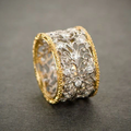 Filigranbånd | Bred ring med gennembrudt mønster – Visning 01