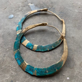Patinaring | Store creoler i turkisfarvet patina – Visning 01