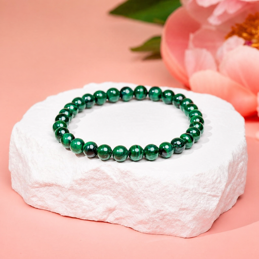 Indre Balance – Malakitarmbånd | 6 mm – billede 1