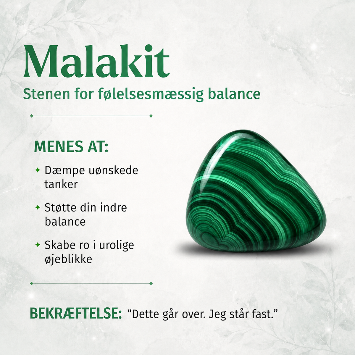 Indre Balance – Malakitarmbånd | 6 mm – billede 3