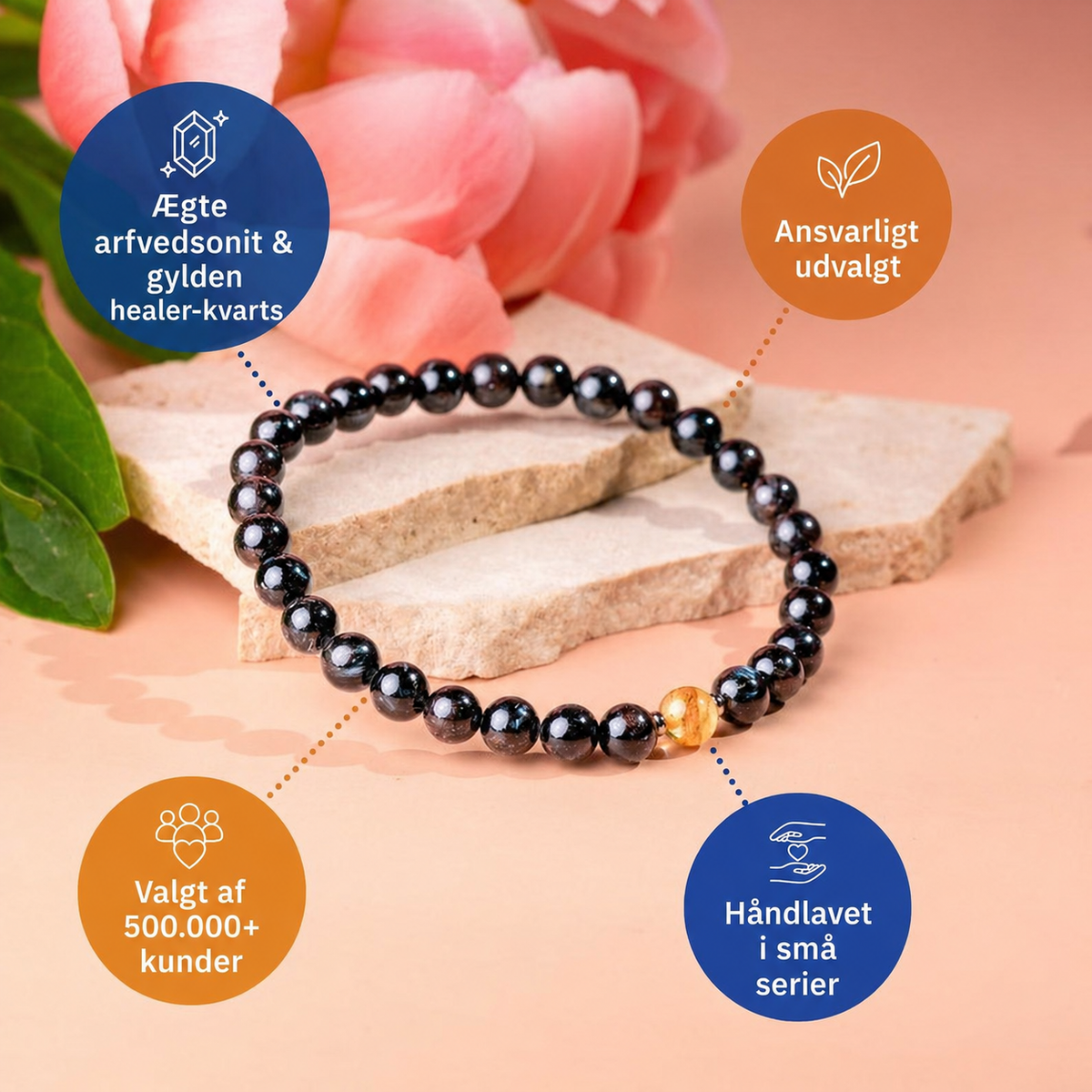 Indre Klarhed – Arfvedsonit-armbånd | 6 mm – billede 4