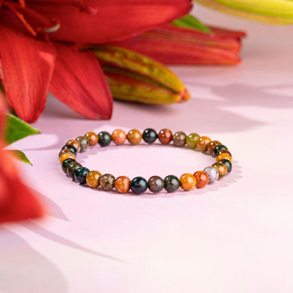 Indre Ro – Oceanjaspis-armbånd | 6 mm – billede 1