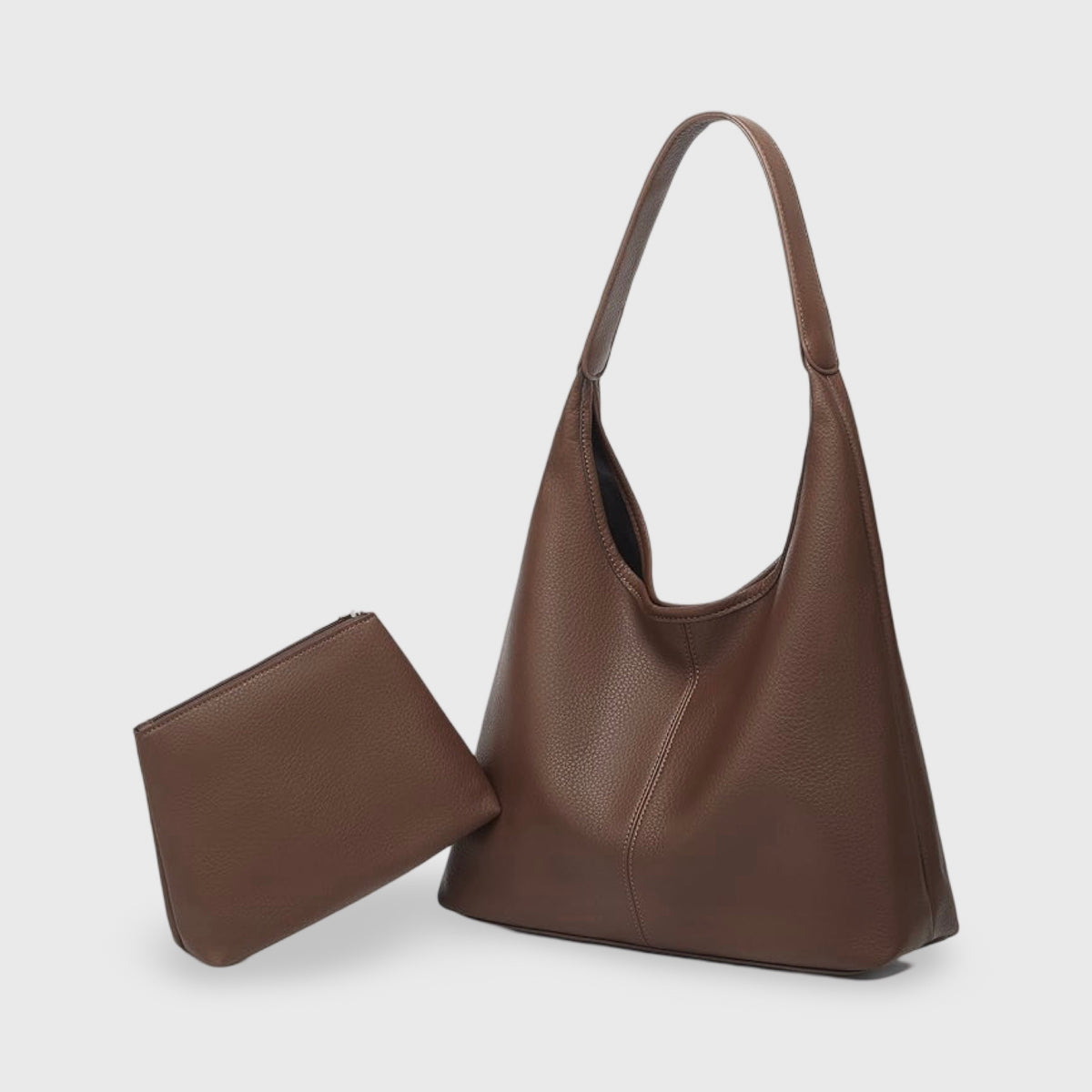 Brun Jane shopper set fra siden