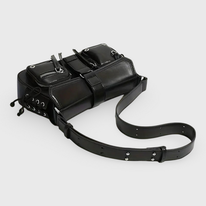 Sort Lace skuldertaske detaljebillede