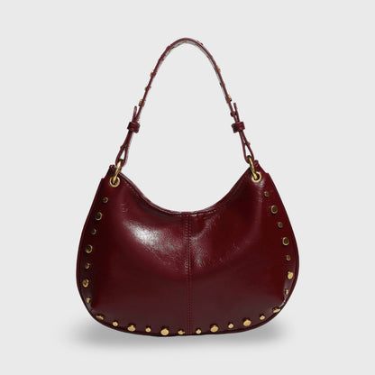 Bordeaux Nour skuldertaske set forfra