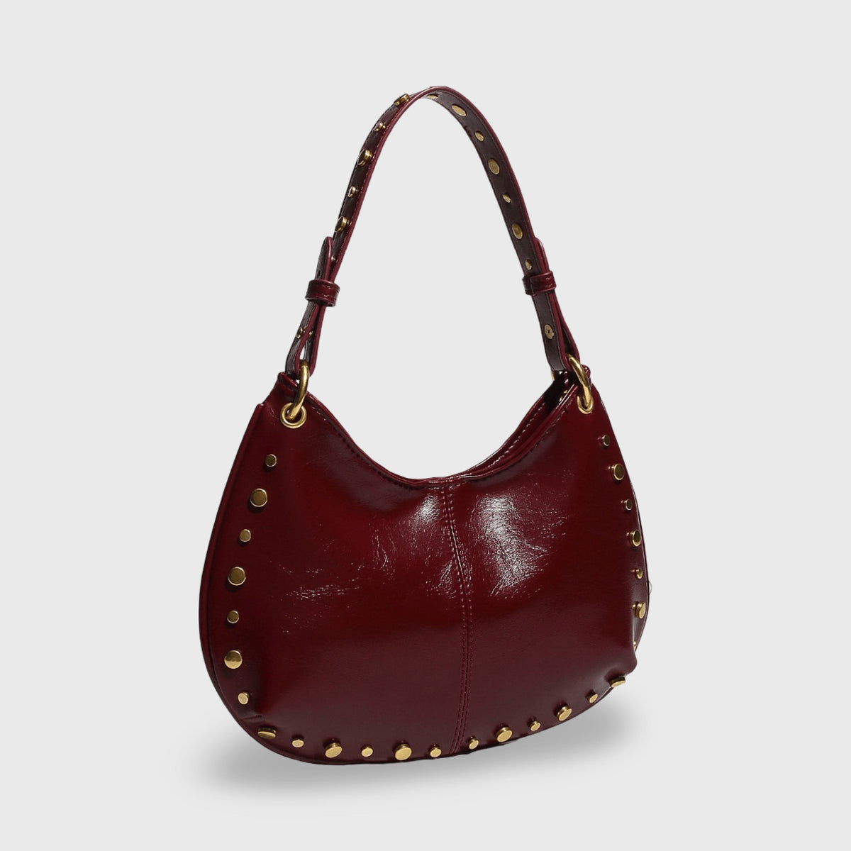 Bordeaux Nour skuldertaske set fra siden