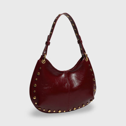 Bordeaux Nour skuldertaske set fra siden