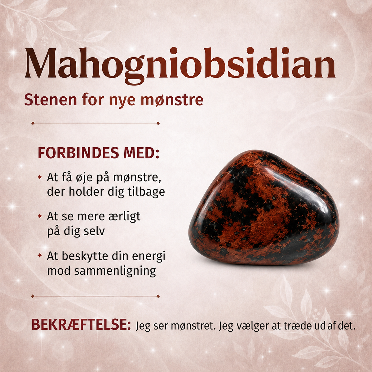 Nye Mønstre – Mahogniobsidian-armbånd | 10 mm – billede 3