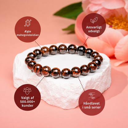 Nye Mønstre – Mahogniobsidian-armbånd | 10 mm – billede 4