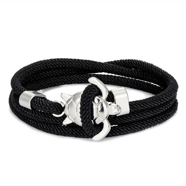 Havskildpadde | Snoet armbånd med skildpaddelås – Visning 09