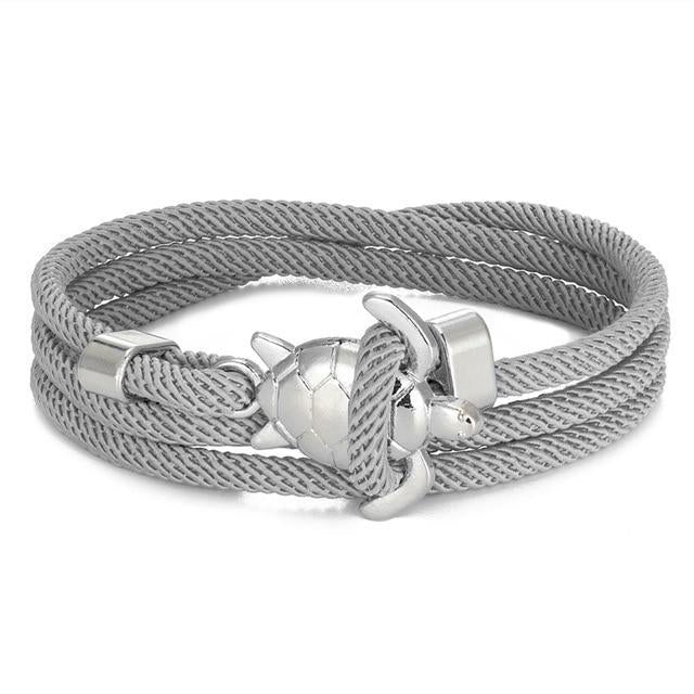 Havskildpadde | Snoet armbånd med skildpaddelås – Visning 05