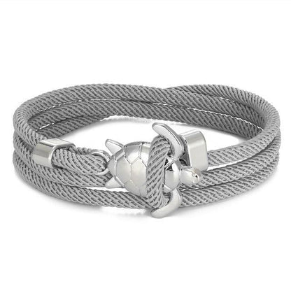 Havskildpadde | Snoet armbånd med skildpaddelås – Visning 05