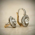 Tvetone Ring | Guldfarvet creol med klare sten – Visning 01