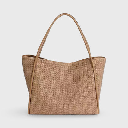 Camel Sarah vævet shopper set forfra