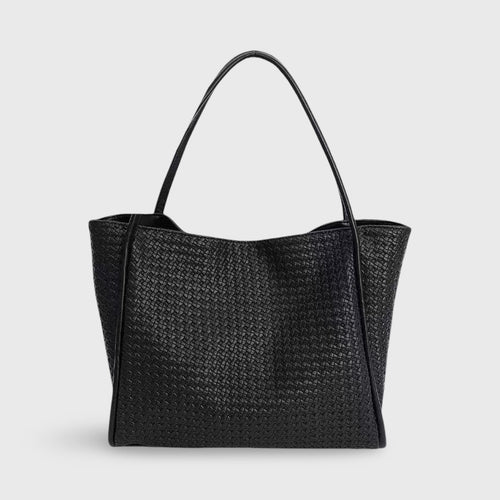 Sort Sarah vævet shopper set forfra