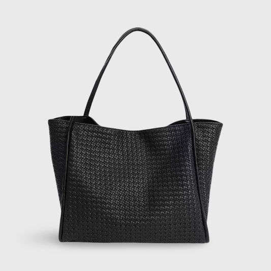 Sort Sarah vævet shopper set forfra
