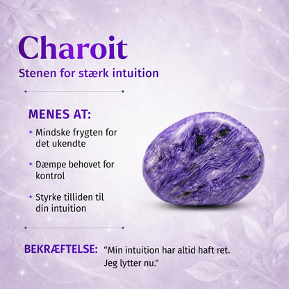 Urokkelig Intuition – Charoit-armbånd | 10 mm – billede 3