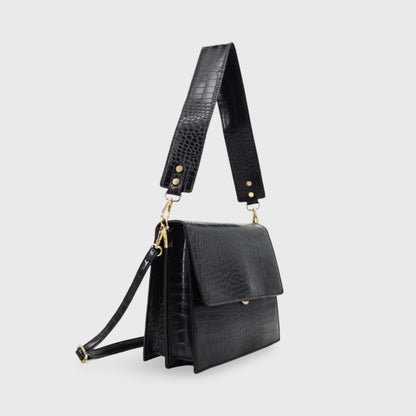 Sort Workday croco crossbody detaljebillede