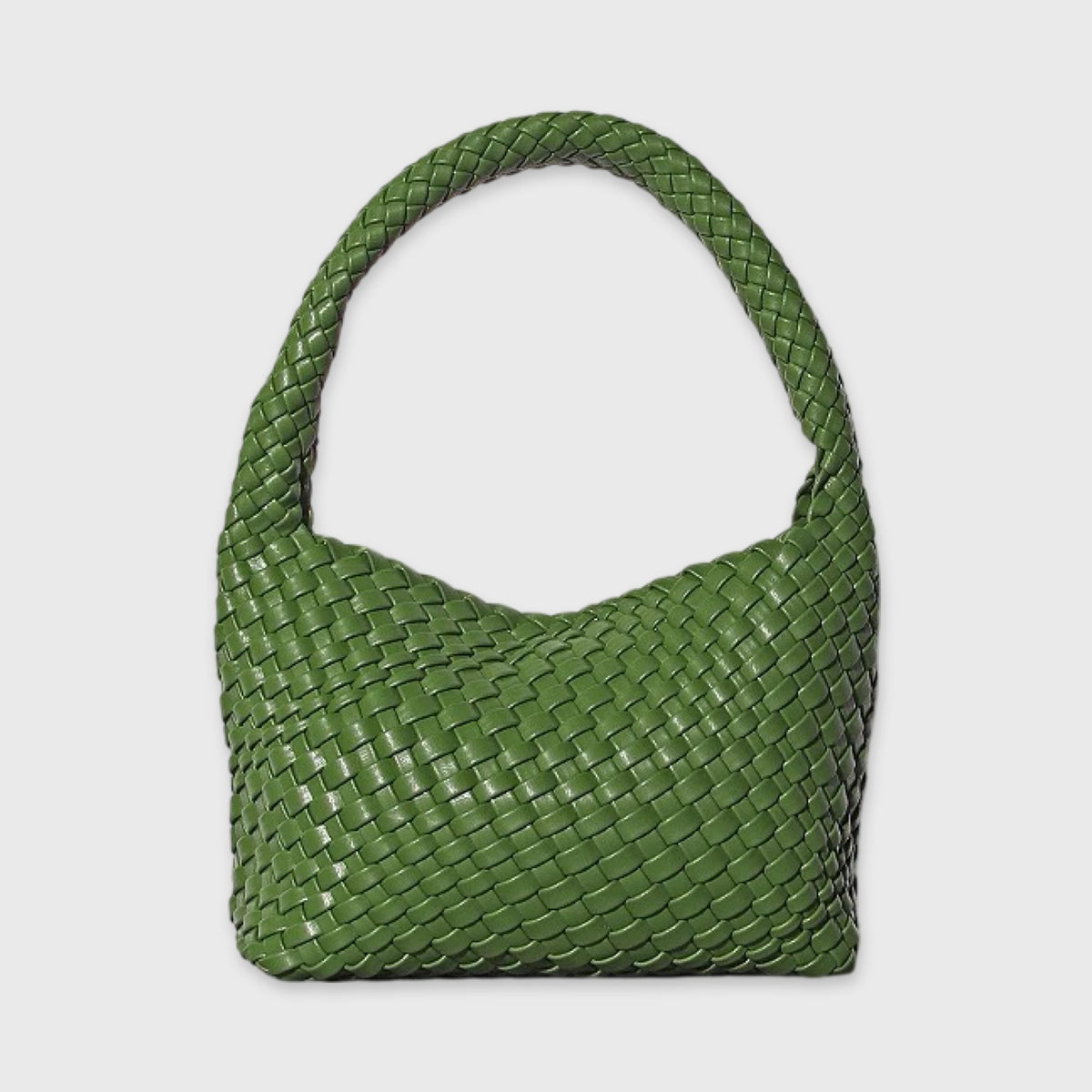 Grøn Woven skuldertaske set fra siden