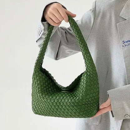 Grøn Woven skuldertaske detaljebillede