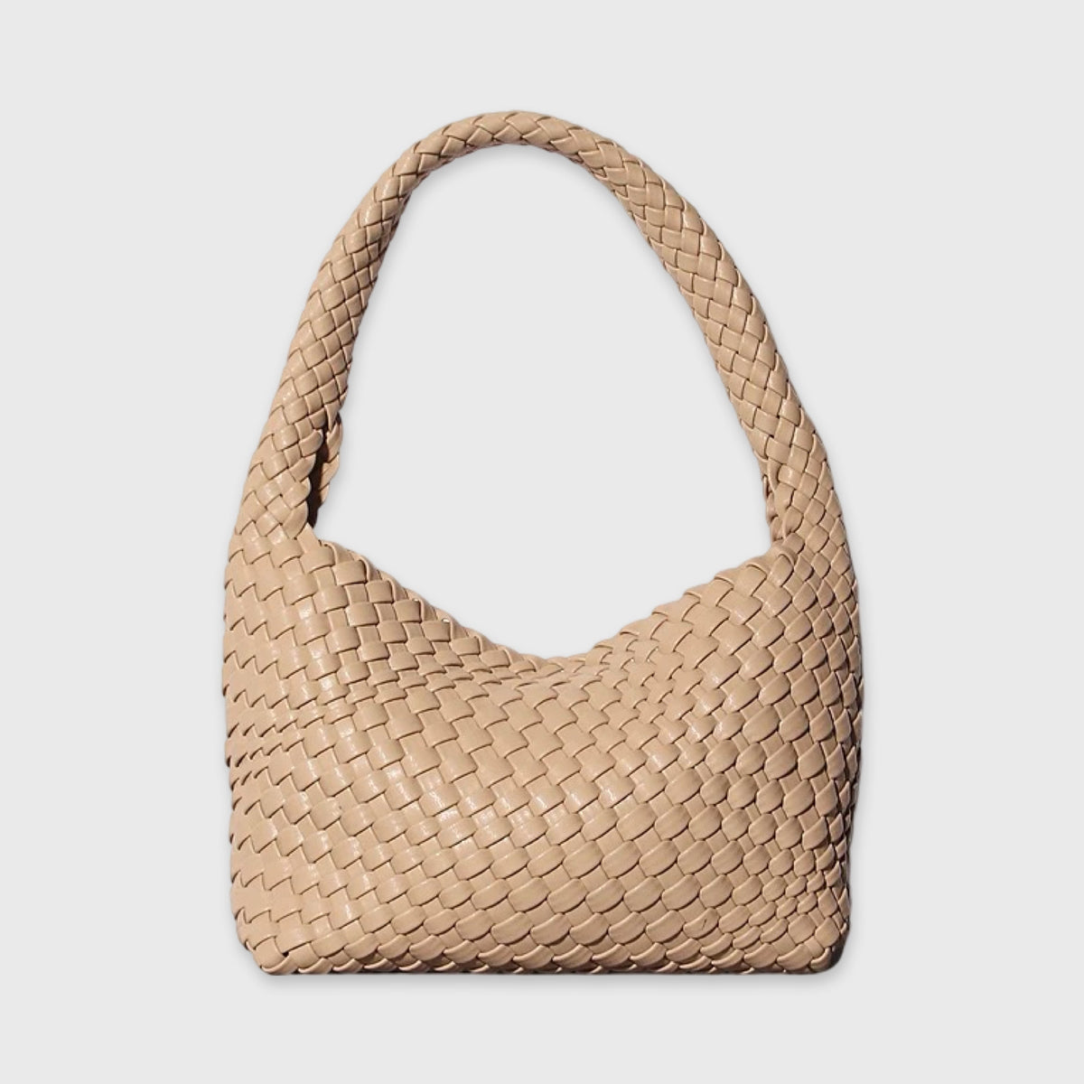 Sand Woven skuldertaske set fra siden