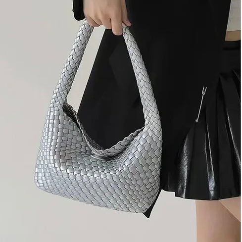 Sølv Woven skuldertaske detaljebillede